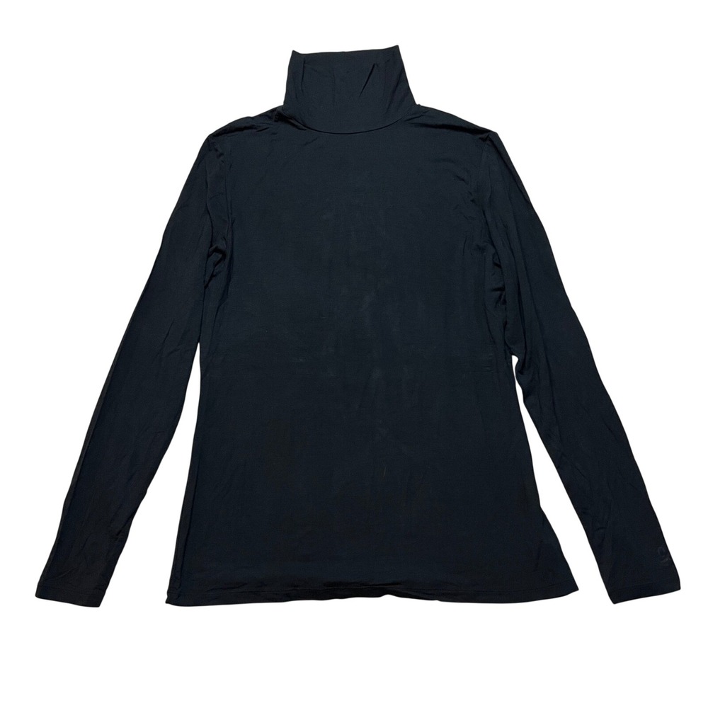 Cuddl Duds Top Womens Large Black Softwear Stretch Modal Turtleneck CD8726116